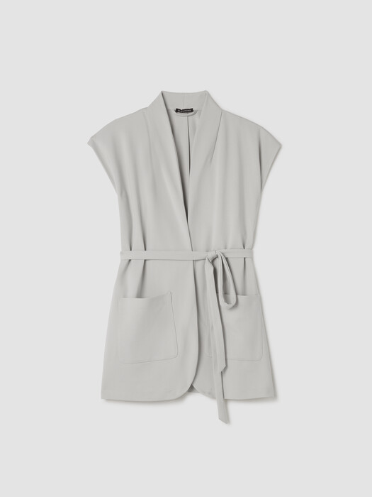 Washable Flex Ponte High Collar Vest