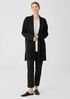 Silk and Cotton Interlock Long Cardigan