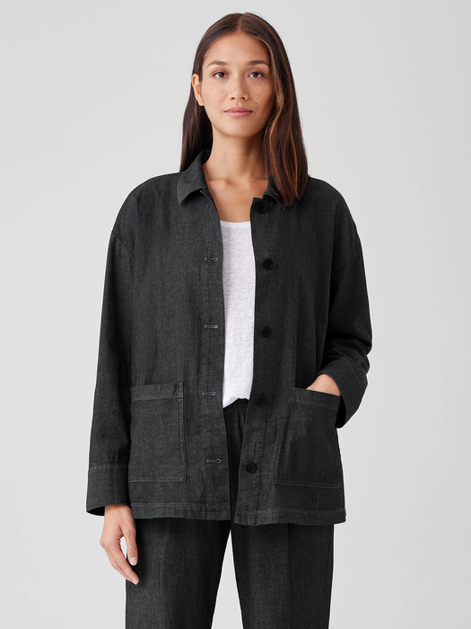 Airy Organic Cotton Twill Shirt Jacket