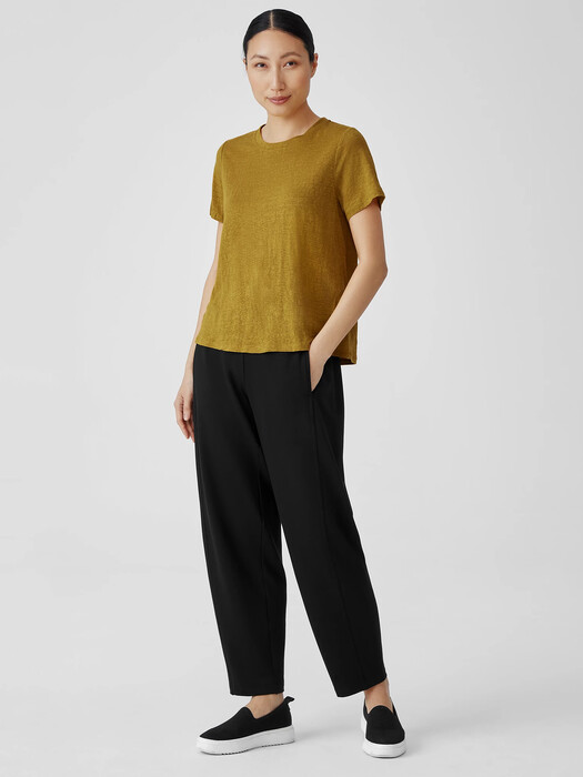 Organic Linen Jersey Crew Neck Tee