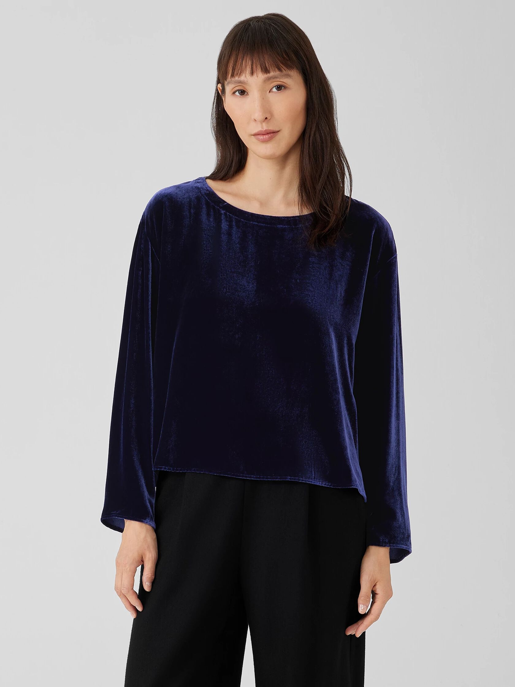 Velvet Ballet Neck Box-Top