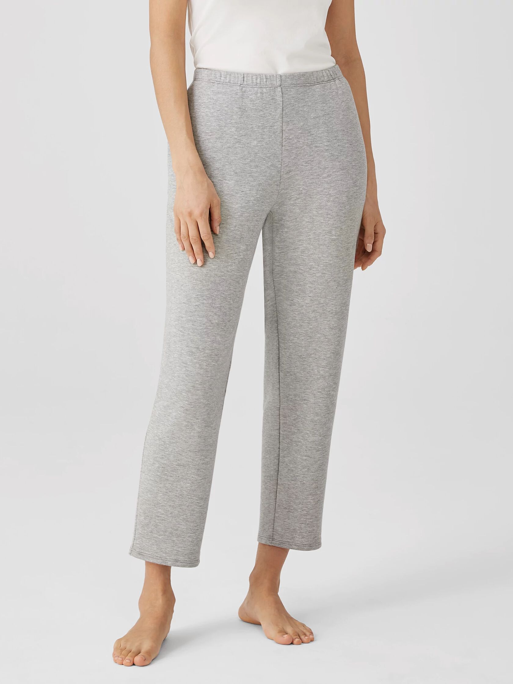 Cozy Brushed Terry Tapered Ankle Pant