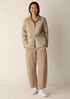 Eggshell Recycled Nylon Quilted Classic Collar Jacket