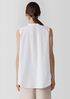 Washed Organic Cotton Poplin Band Collar Shirt