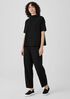 Pima Cotton Stretch Jersey Funnel Neck Top