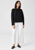 Boiled Wool Jersey Bateau Neck Top