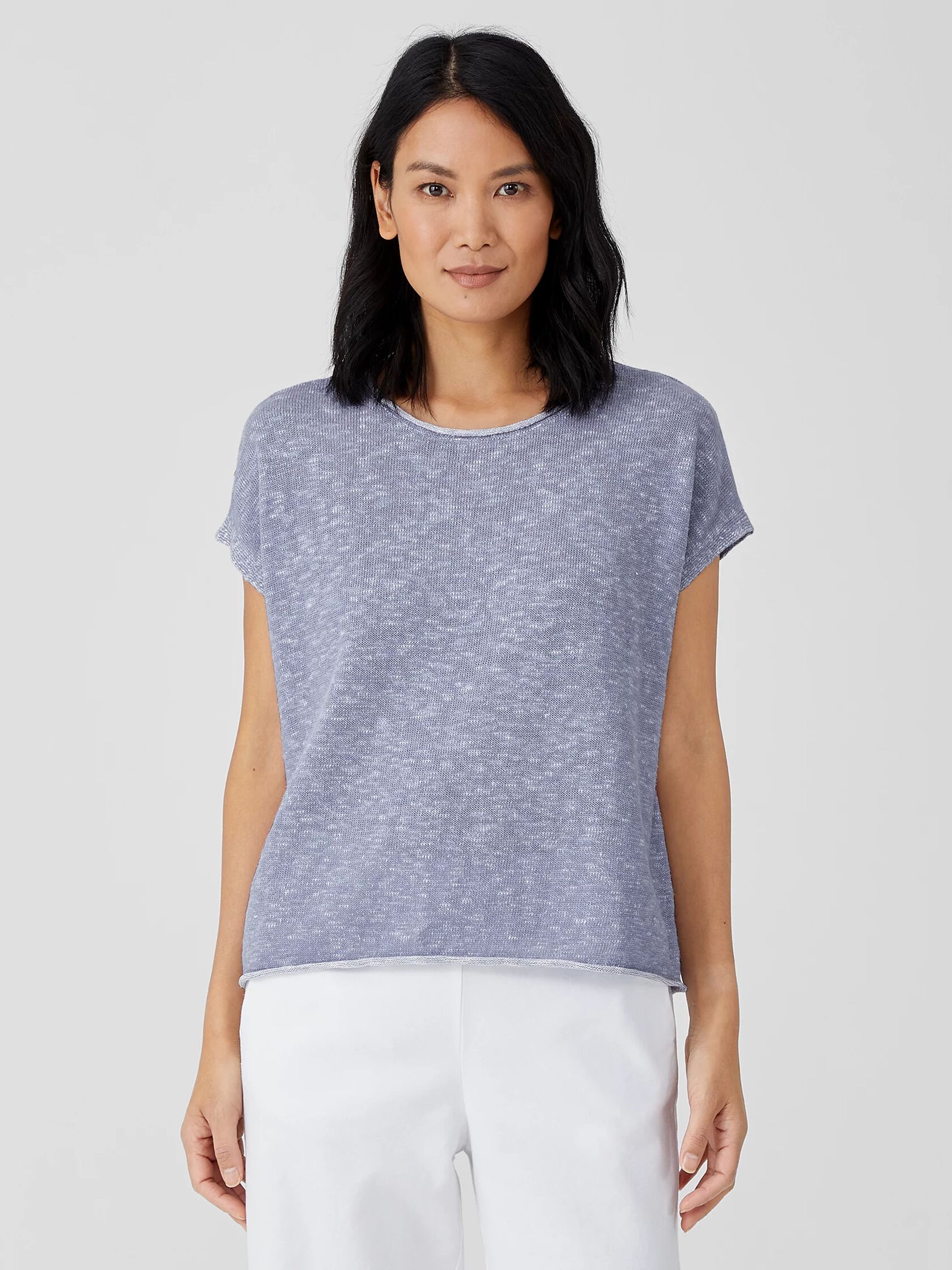 Organic Cotton Linen Slub Square Top