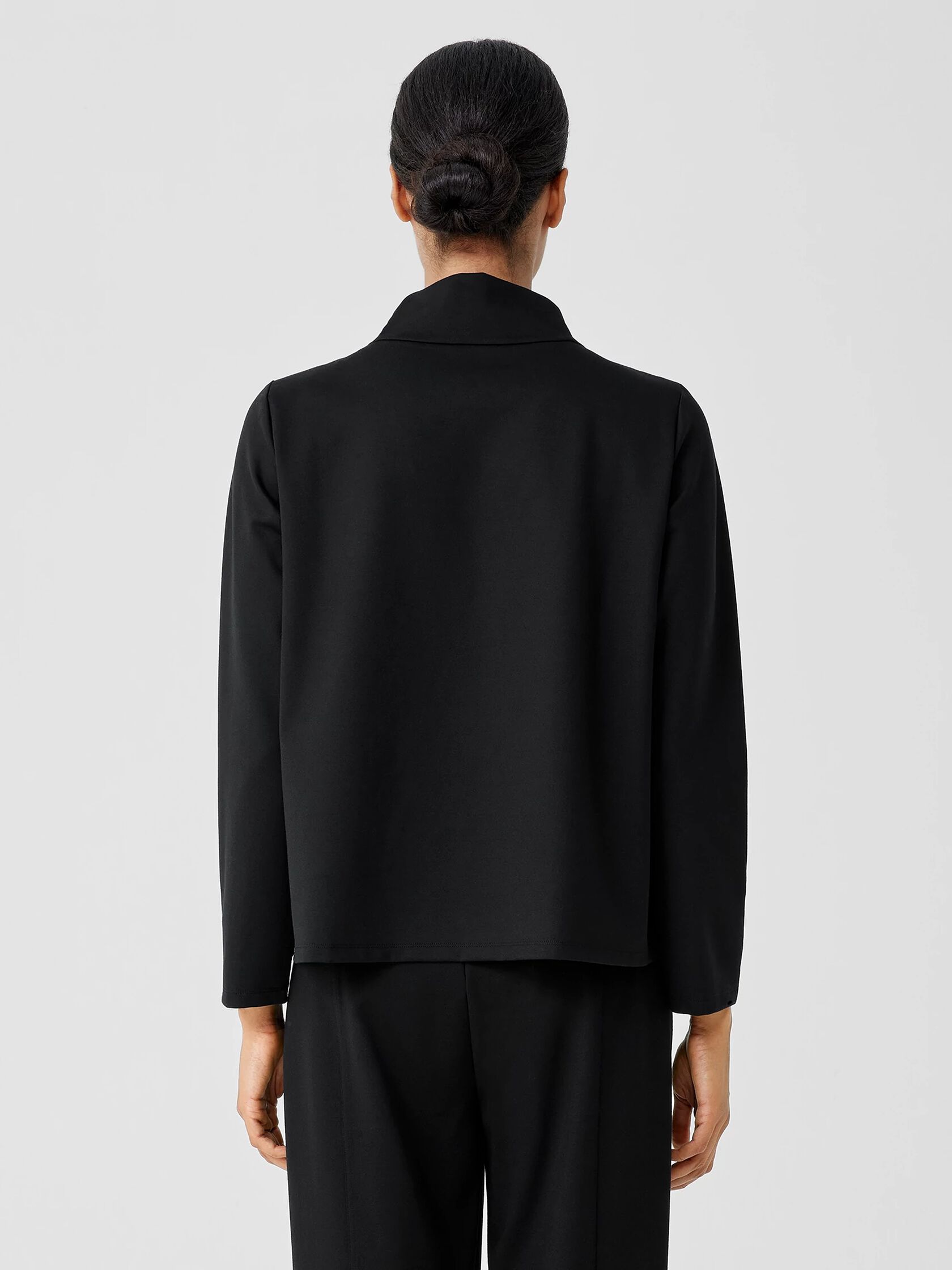 Lightweight Ponte Funnel Neck Top