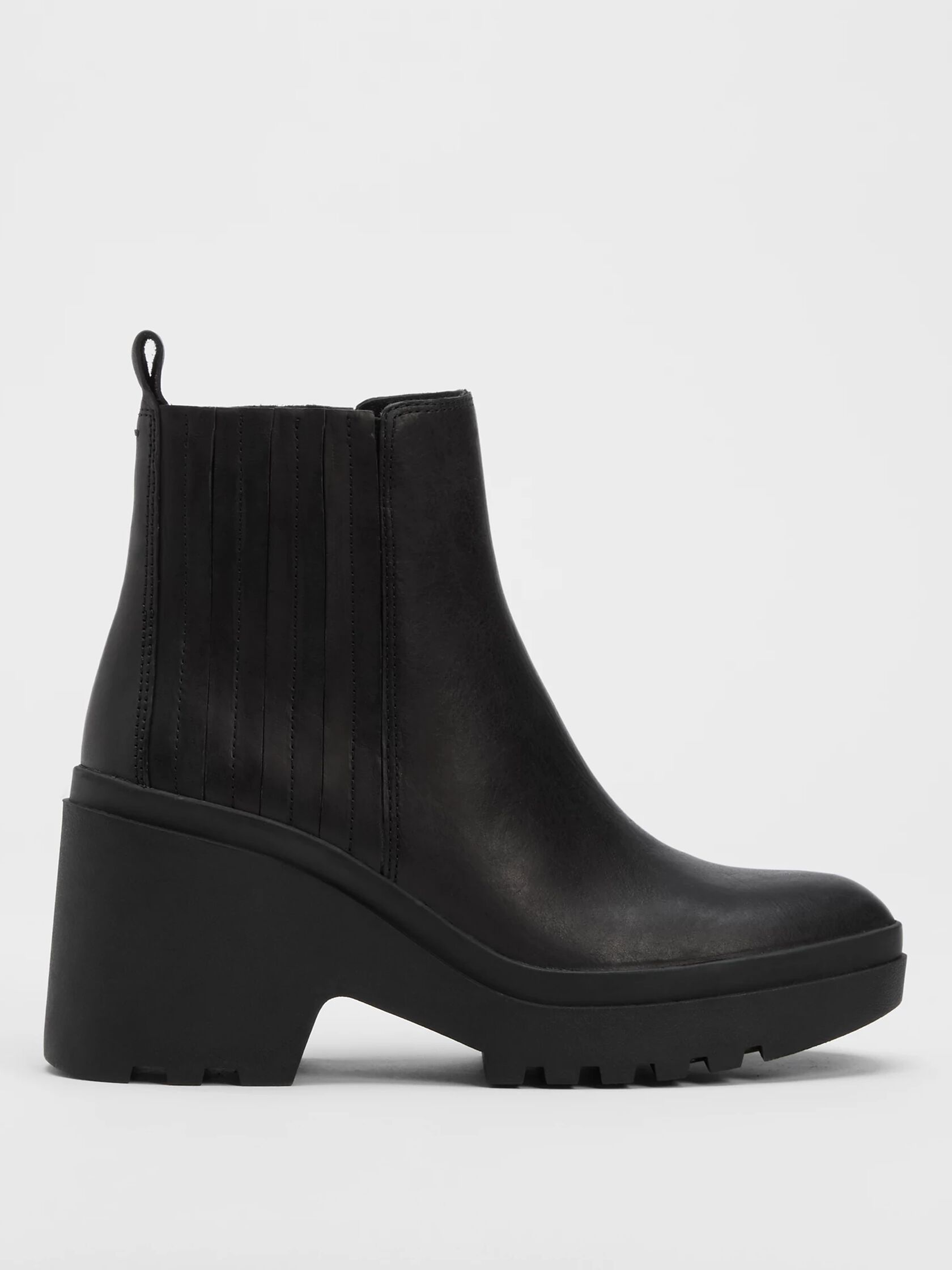 Kat Wedge Bootie in Leather