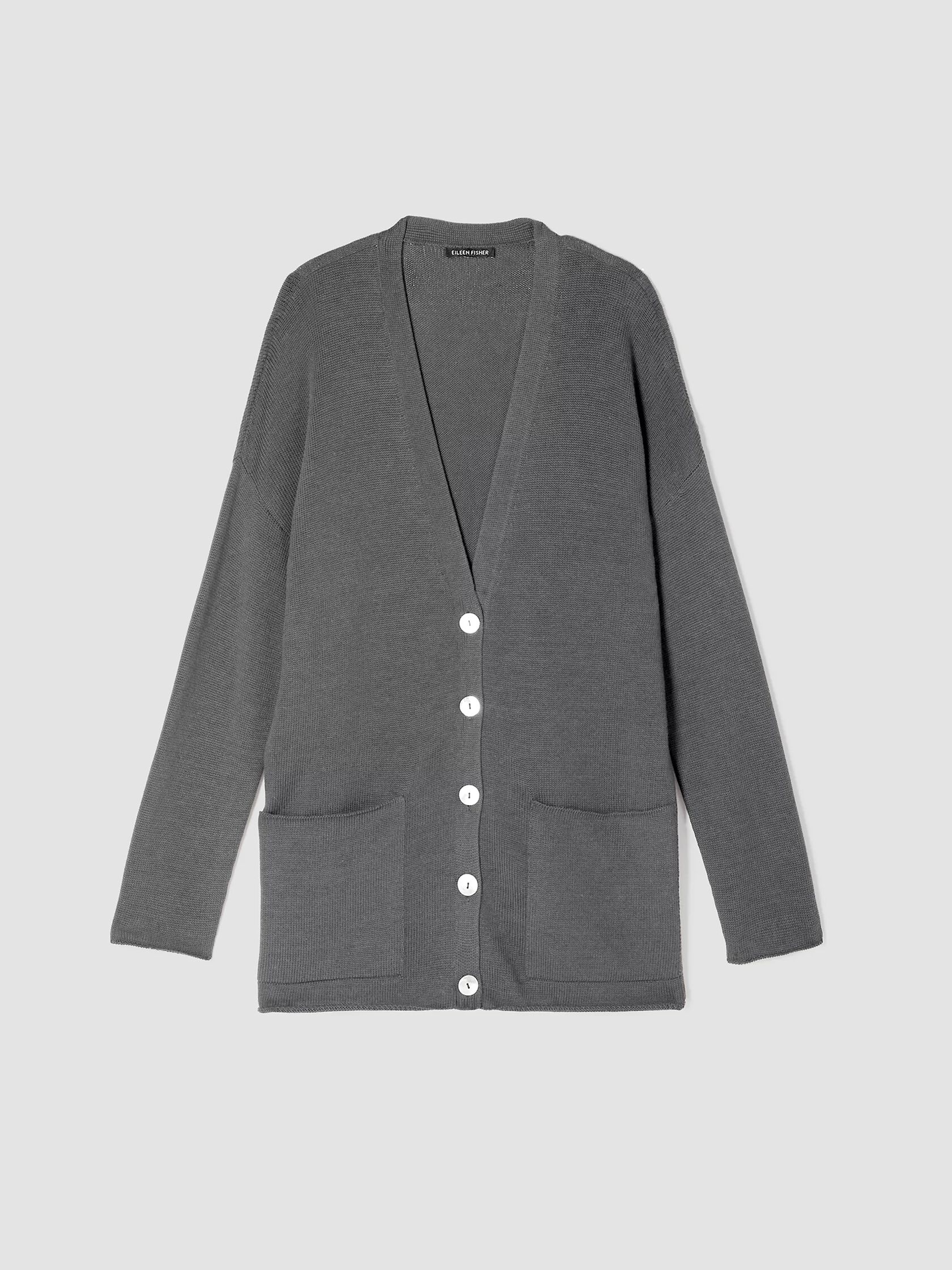 Peruvian Organic Cotton Blend V-Neck Cardigan
