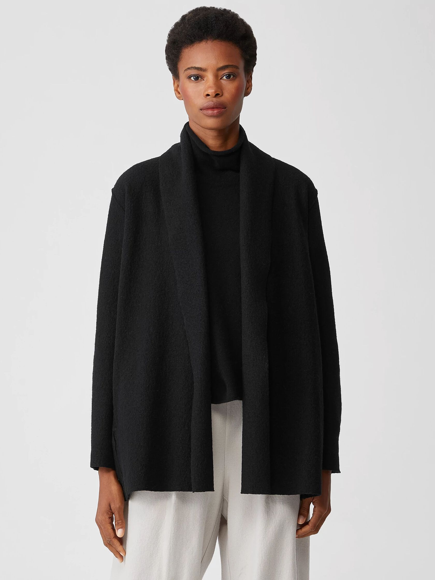 Lightweight Boiled Wool Jacket in Responsible Wool | EILEEN FISHER