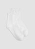 Cotton Rib Scallop Edge Short Crew Sock