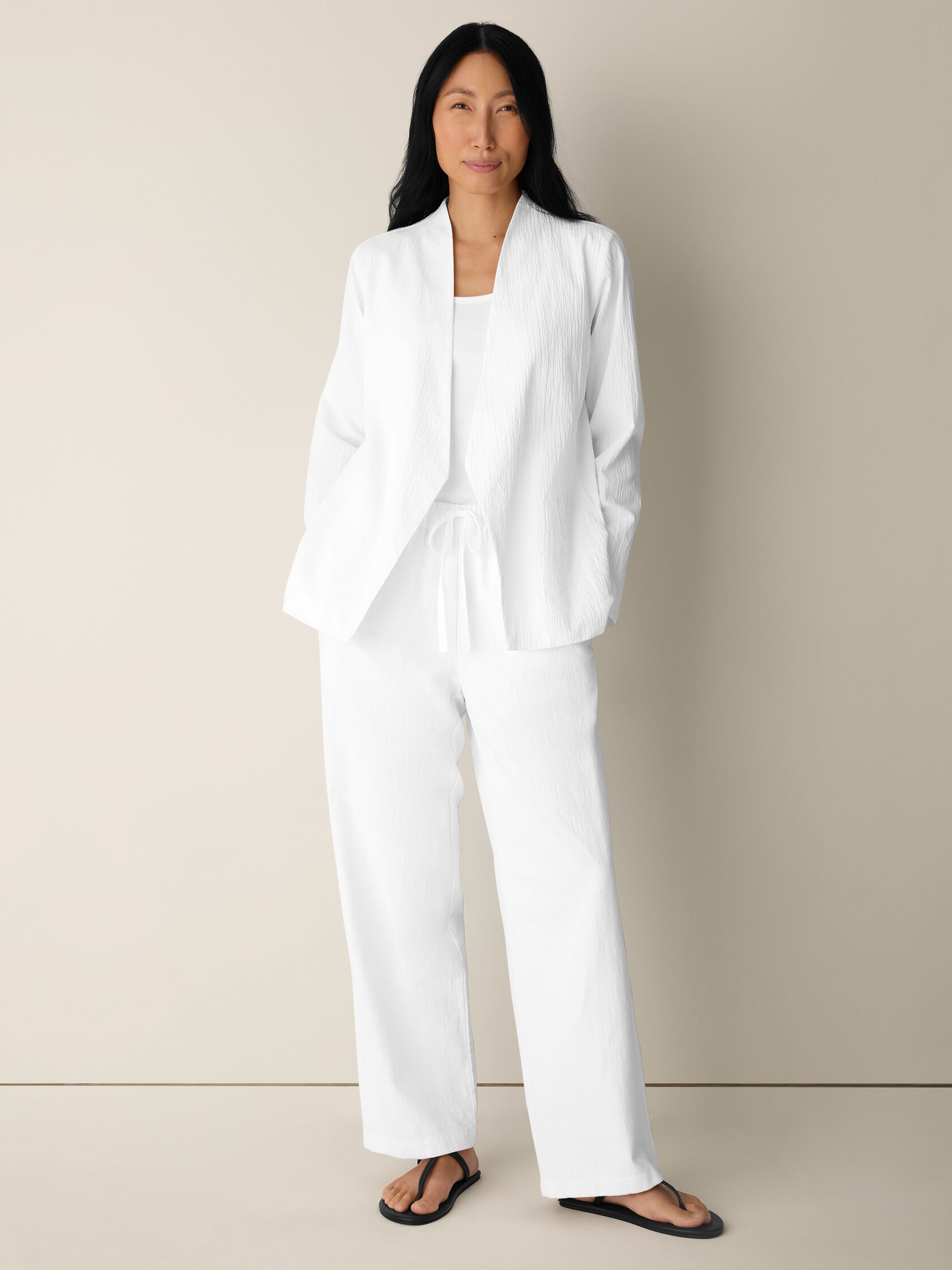 Organic Cotton Pucker Angled Jacket