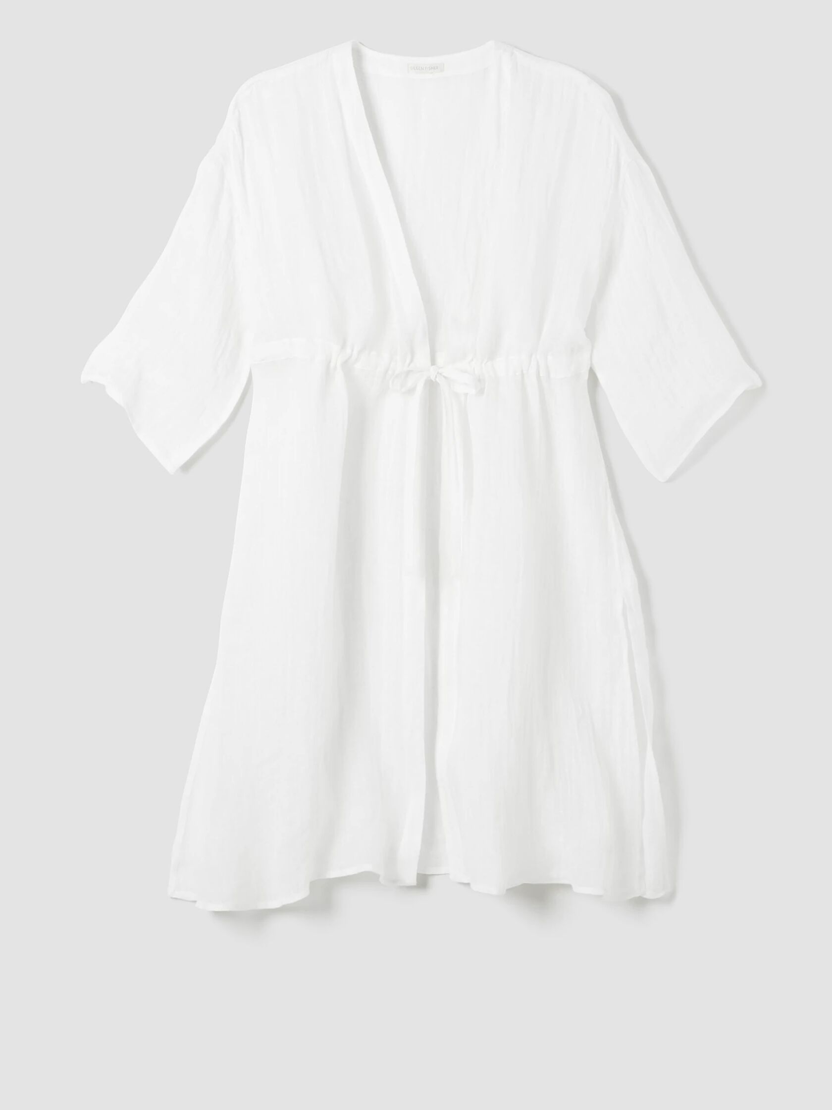 Organic Linen Gauze Belted Jacket