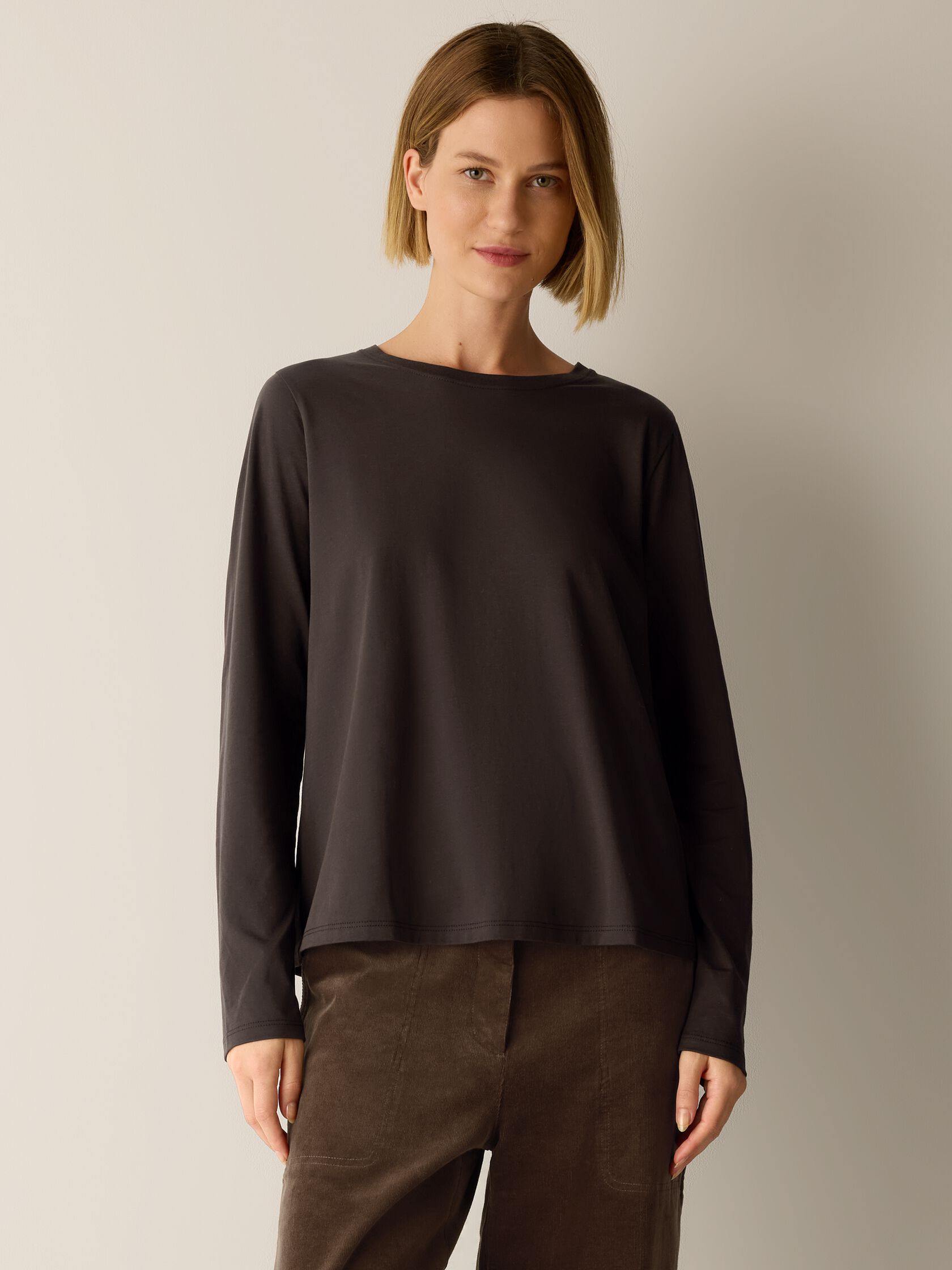 Organic Pima Cotton Jersey Long-Sleeve Tee