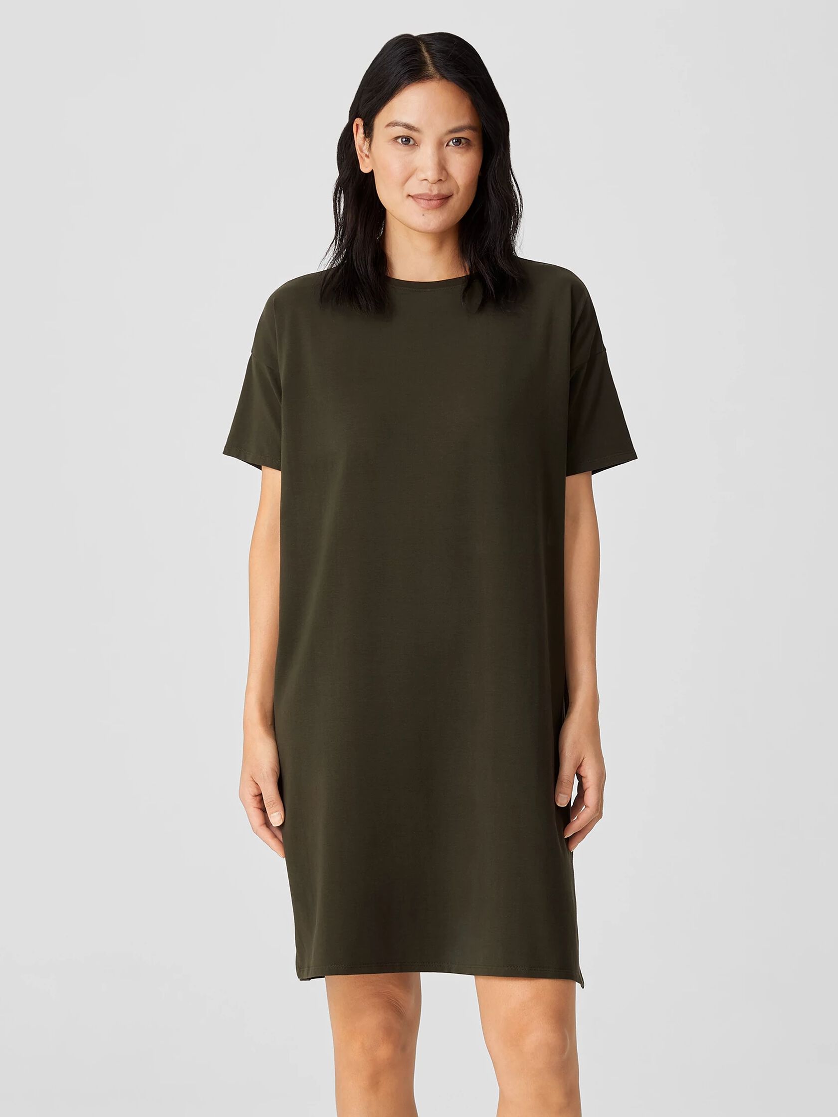 Organic Pima Cotton Stretch Jersey T-Shirt Dress