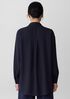 Silk Georgette Crepe Classic Collar Long Shirt