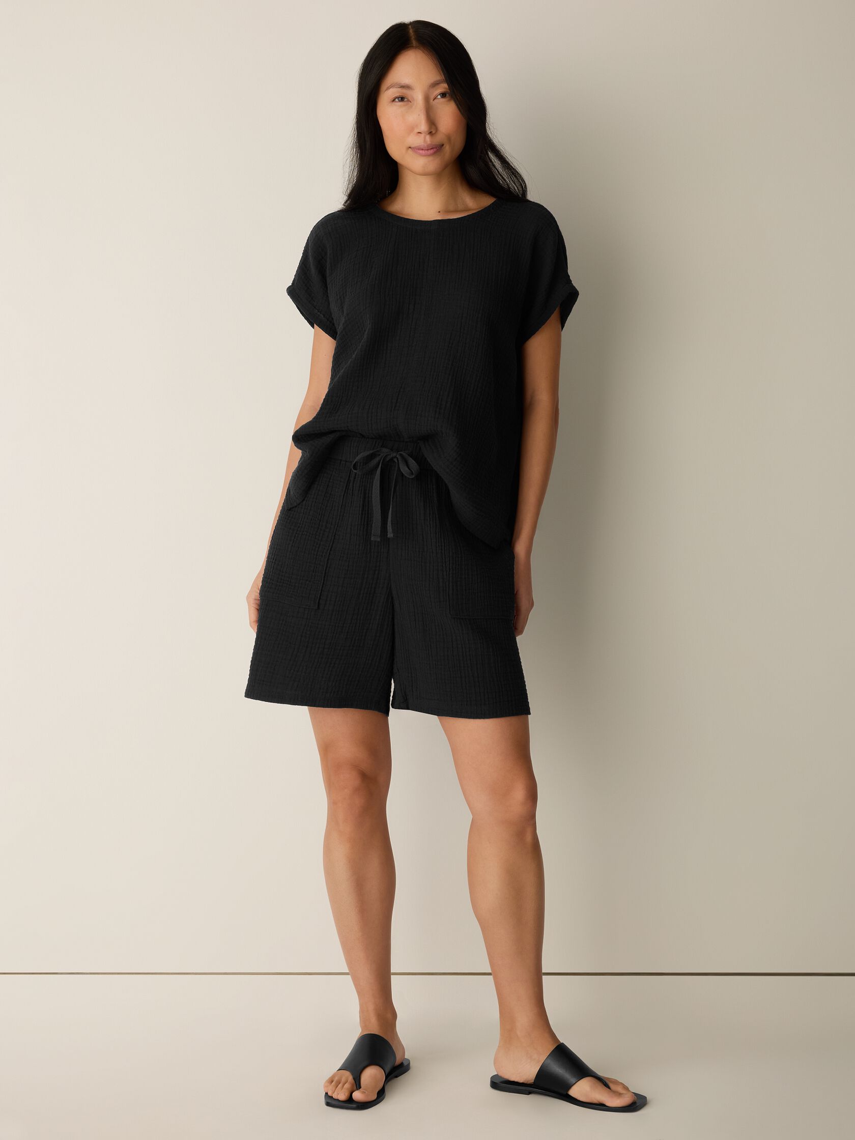 Organic Cotton Lofty Gauze Walking Shorts