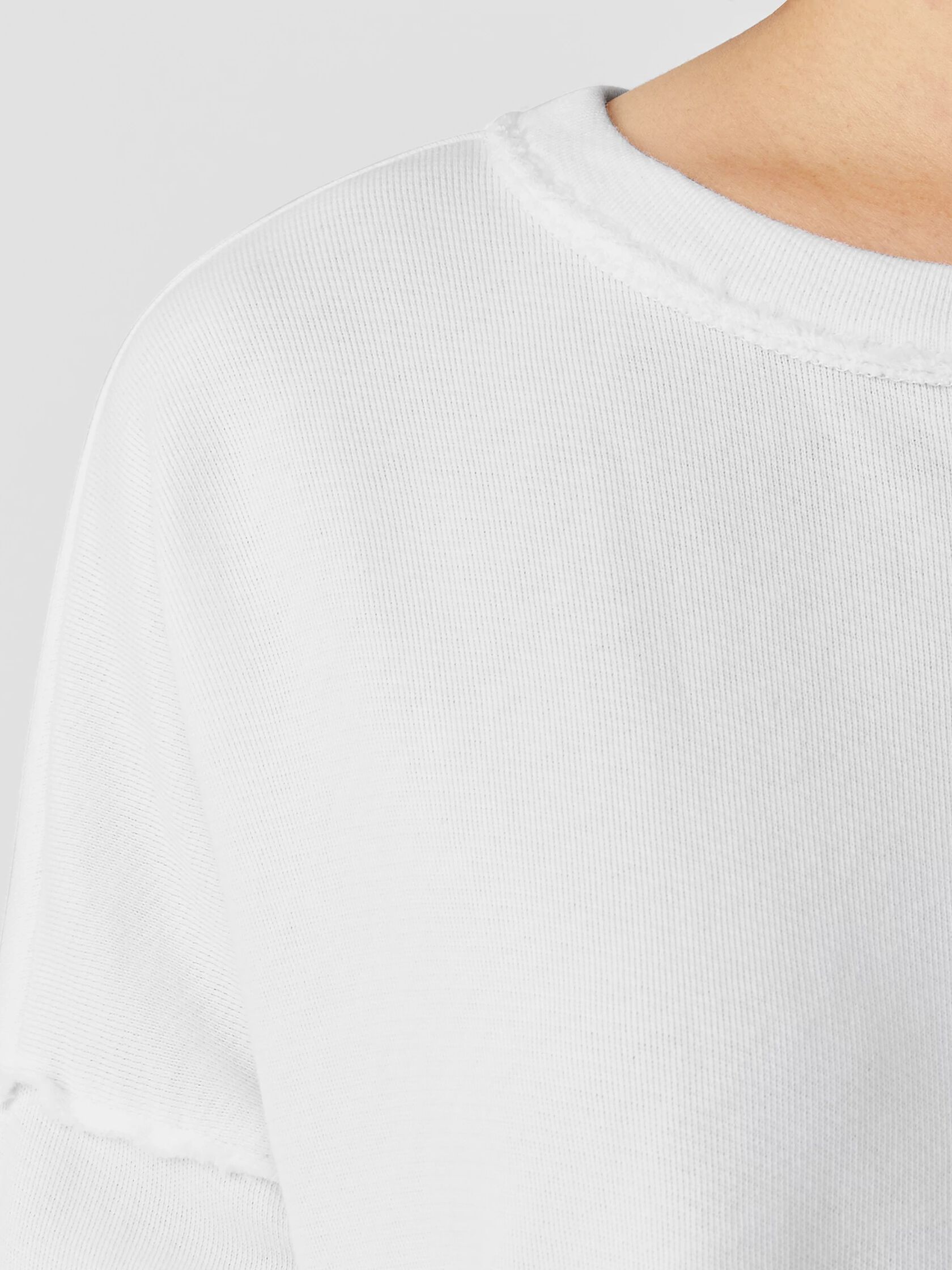 Lightweight Organic Cotton Terry Crew Neck Top