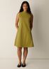 Organic Cotton Pucker Mock Neck Dress