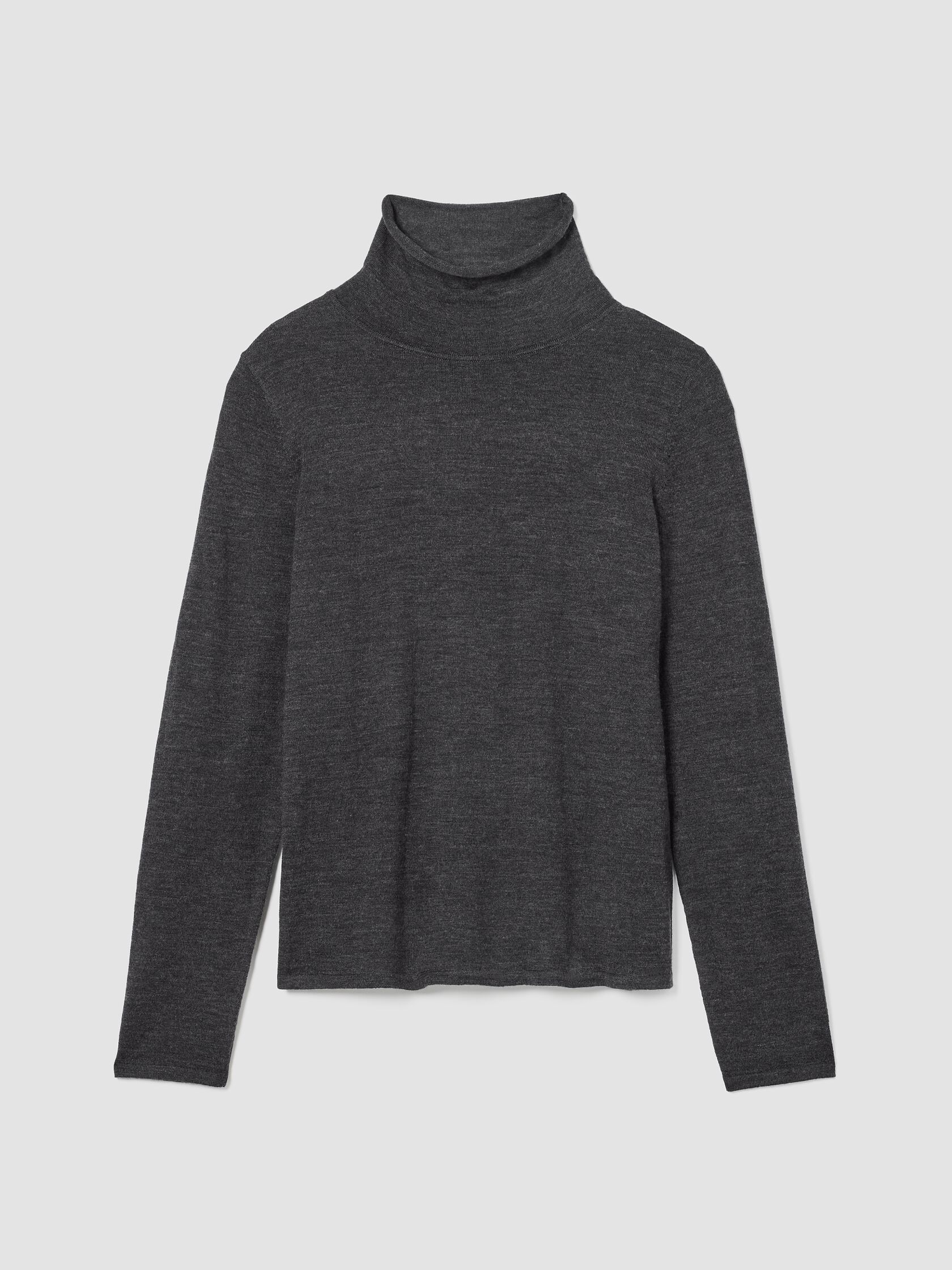 Fine Merino Turtleneck Top in Regenerative Wool
