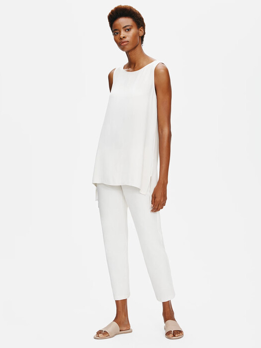 System Washable Stretch Crepe Slim Ankle Pant