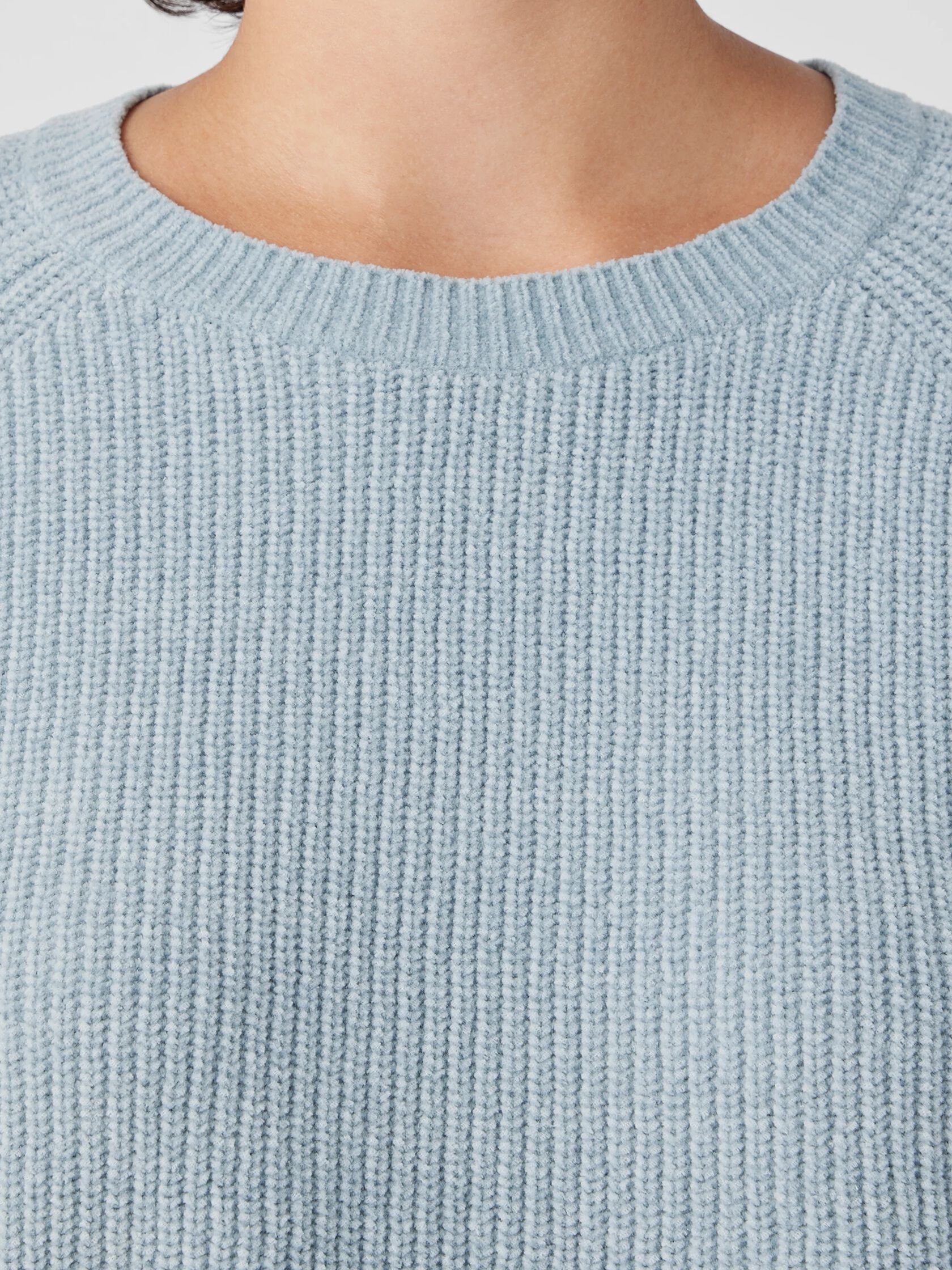 Organic Cotton Chenille Crew Neck Top