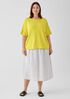 Organic Linen Cotton Slub Bateau Neck Top