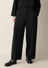 Lightweight Ponte Pleated Wide-Leg Pant
