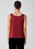 Stretch Silk Charmeuse V-Neck Tank