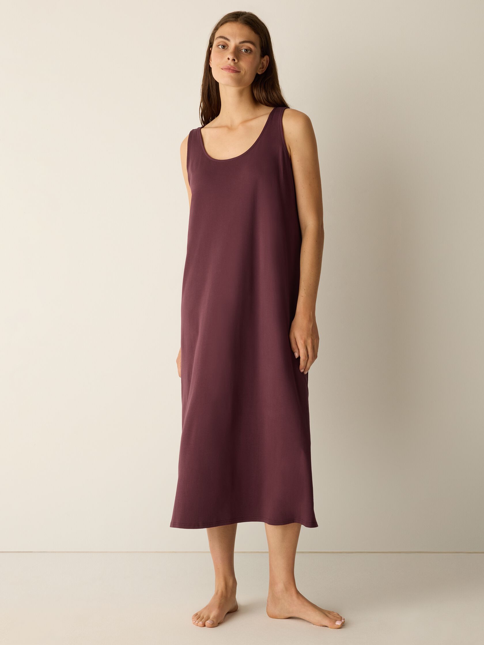 Organic Cotton Interlock Scoop Neck Sleep Dress