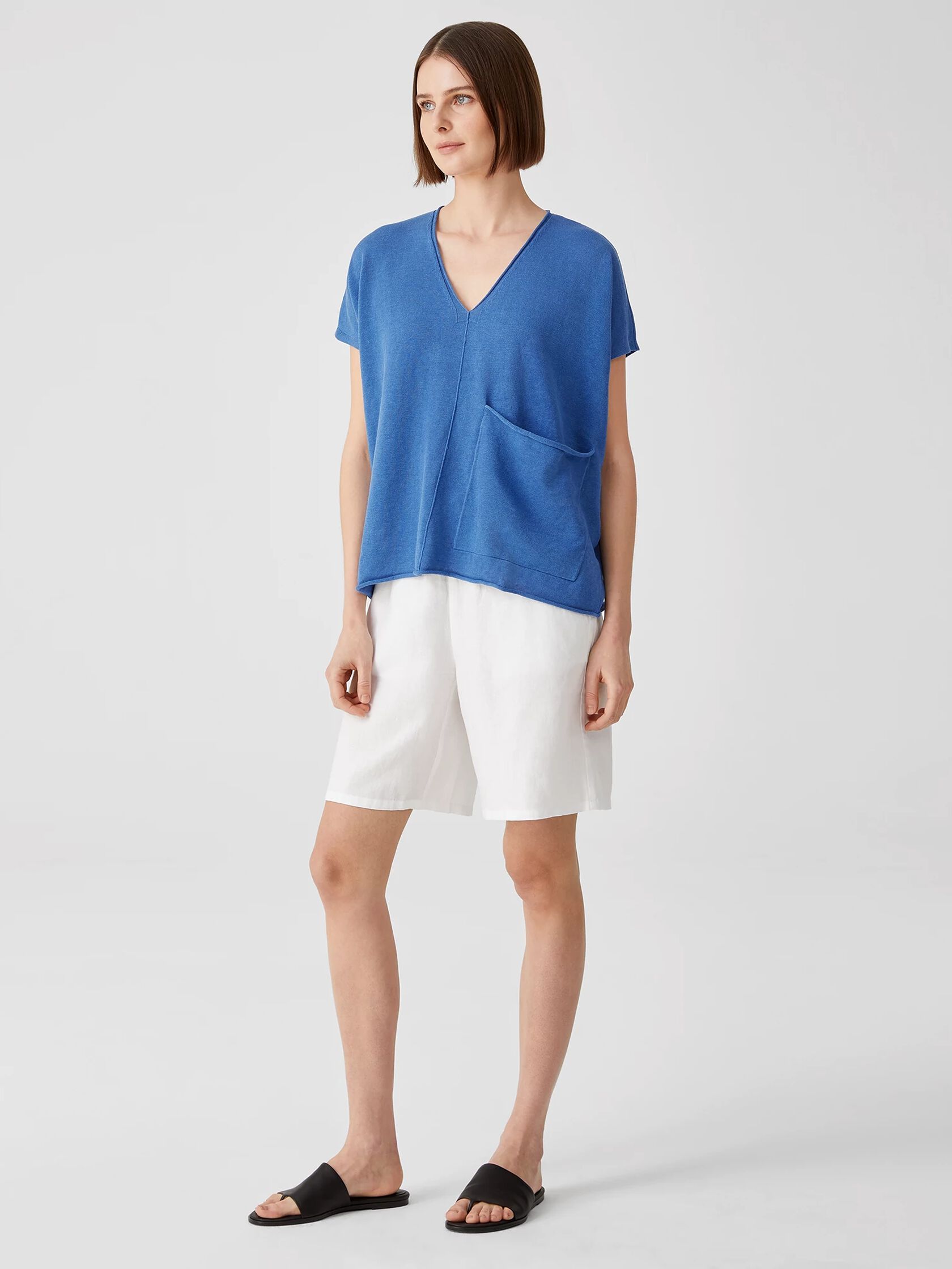 Organic Linen Cotton Square Top