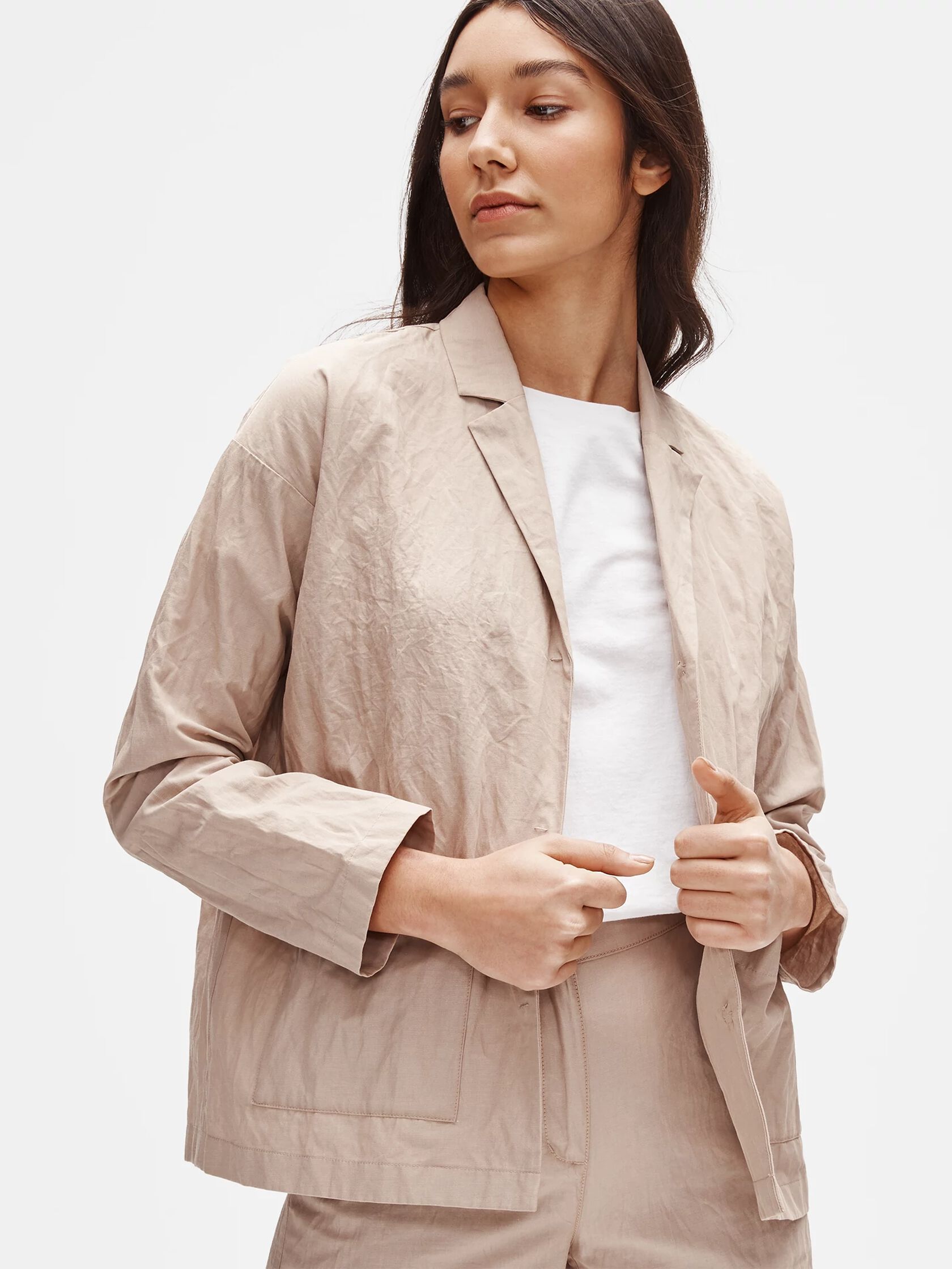 Organic Cotton Steel Boxy Jacket