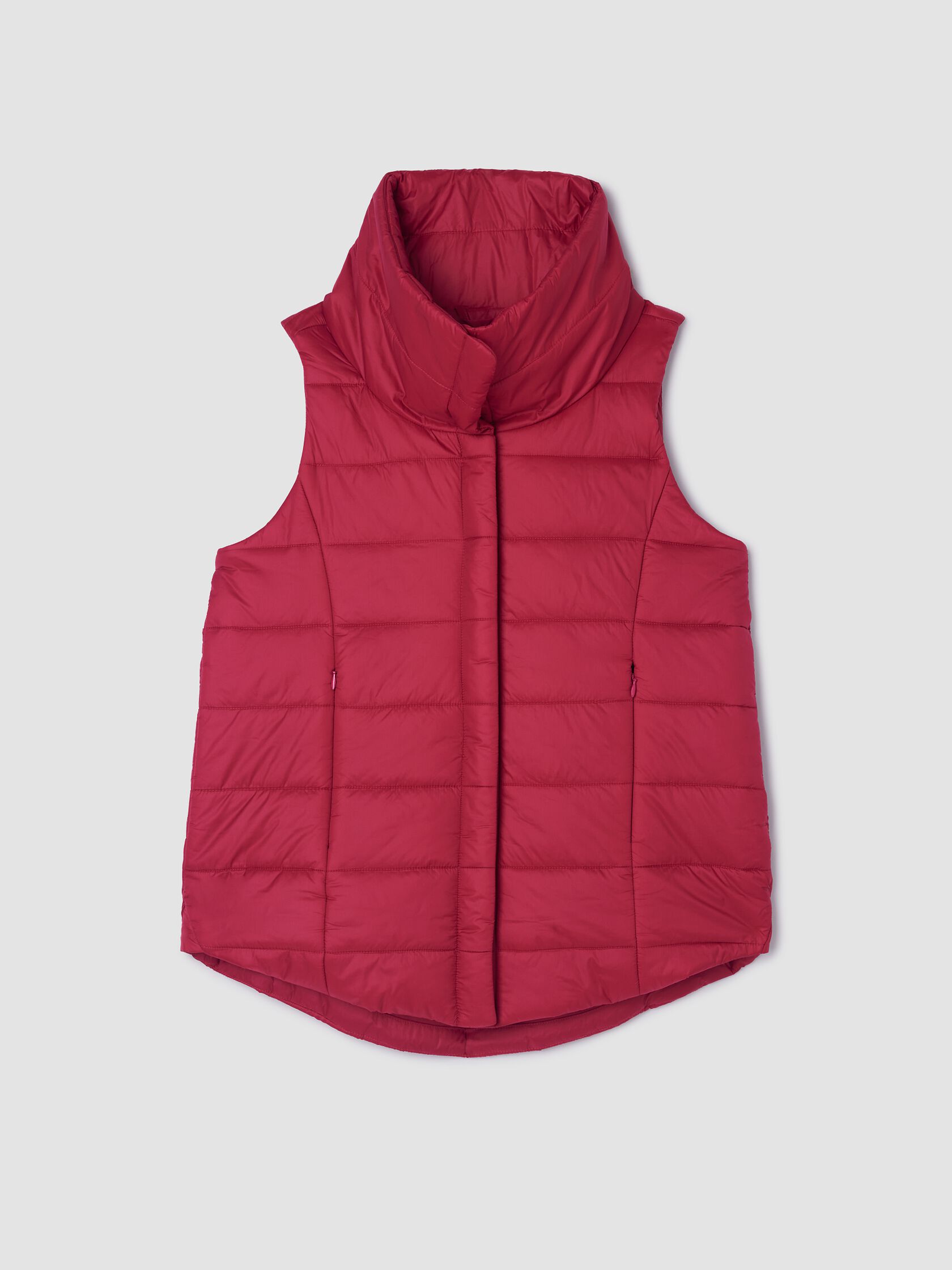 Eggshell Recycled Nylon Stand Collar Vest
