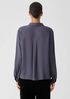 Silk Georgette Crepe Classic Collar Shirt