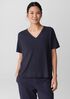 Organic Cotton Slubby Jersey V-Neck Tee