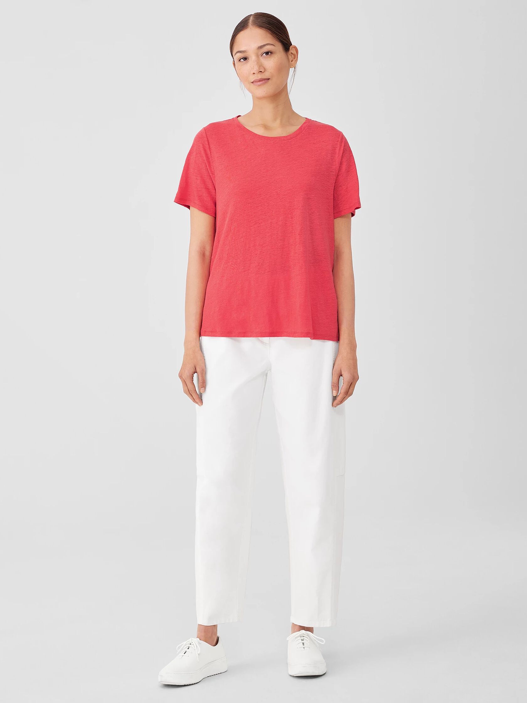 Organic Linen Jersey Crew Neck Tee