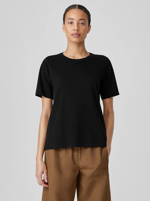 Organic Pima Cotton Jersey Round Neck Tee