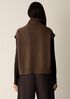 Fine Felted Wool Turtleneck Top in Regenerative Wool