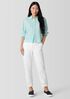 Organic Handkerchief Linen Classic Collar Short Shirt