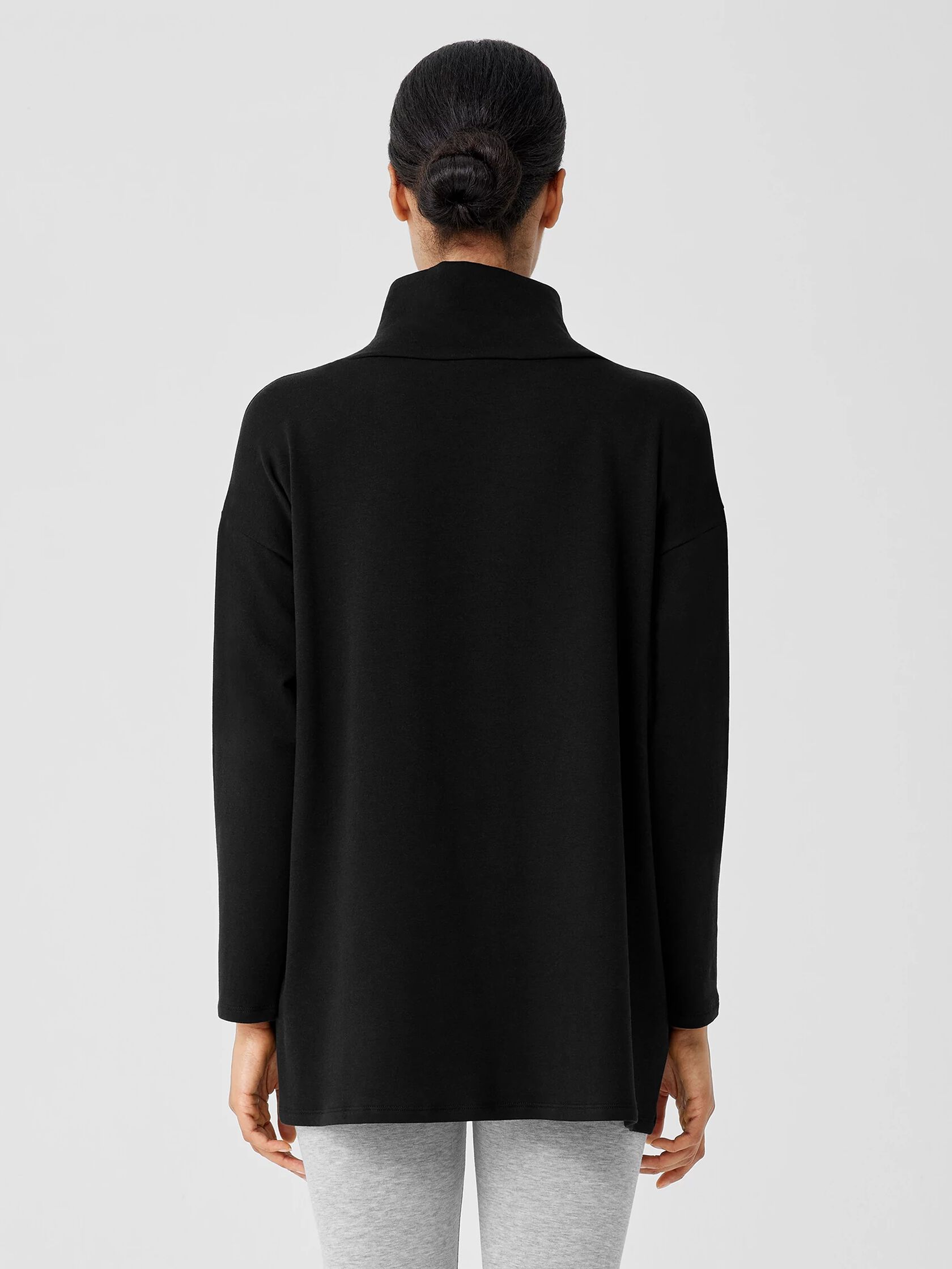 Cozy Brushed Terry Hug Funnel Neck Top