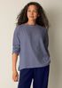 Striped Organic Cotton Slub Bateau Neck Top