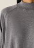 Cozy Brushed Terry Mock Neck Long Top
