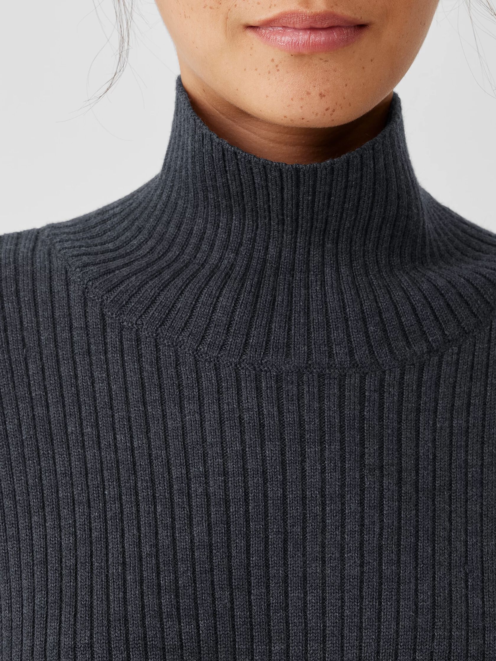 Merino Turtleneck Top in Regenerative Wool