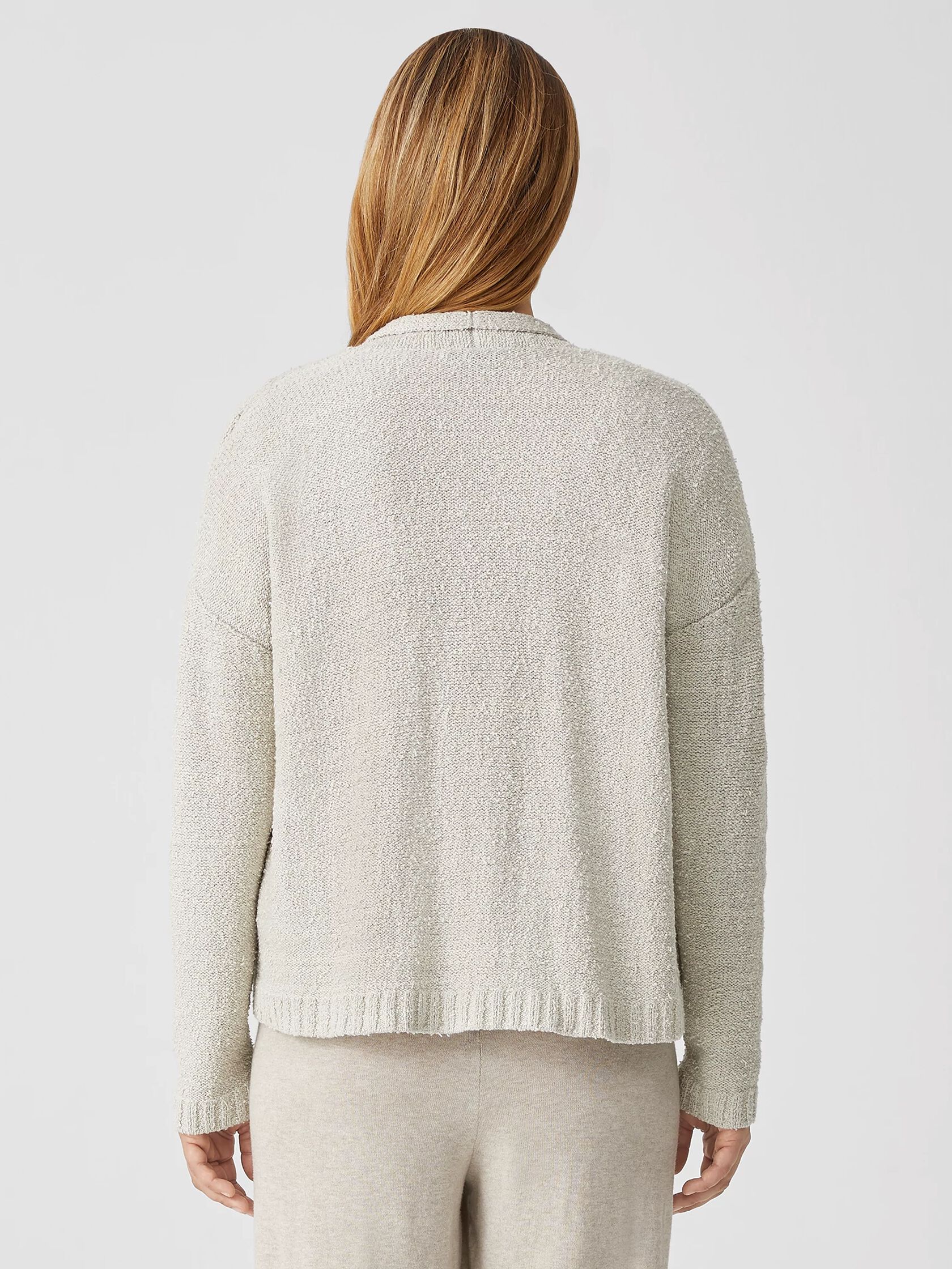 Peruvian Organic Cotton Boucle Cardigan