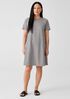 Heathered Organic Cotton Crew Neck Dress