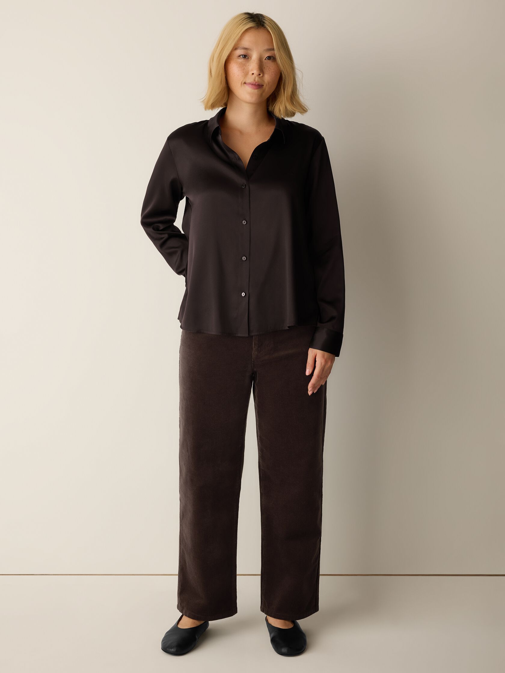 Organic Cotton Stretch Corduroy Straight Pant