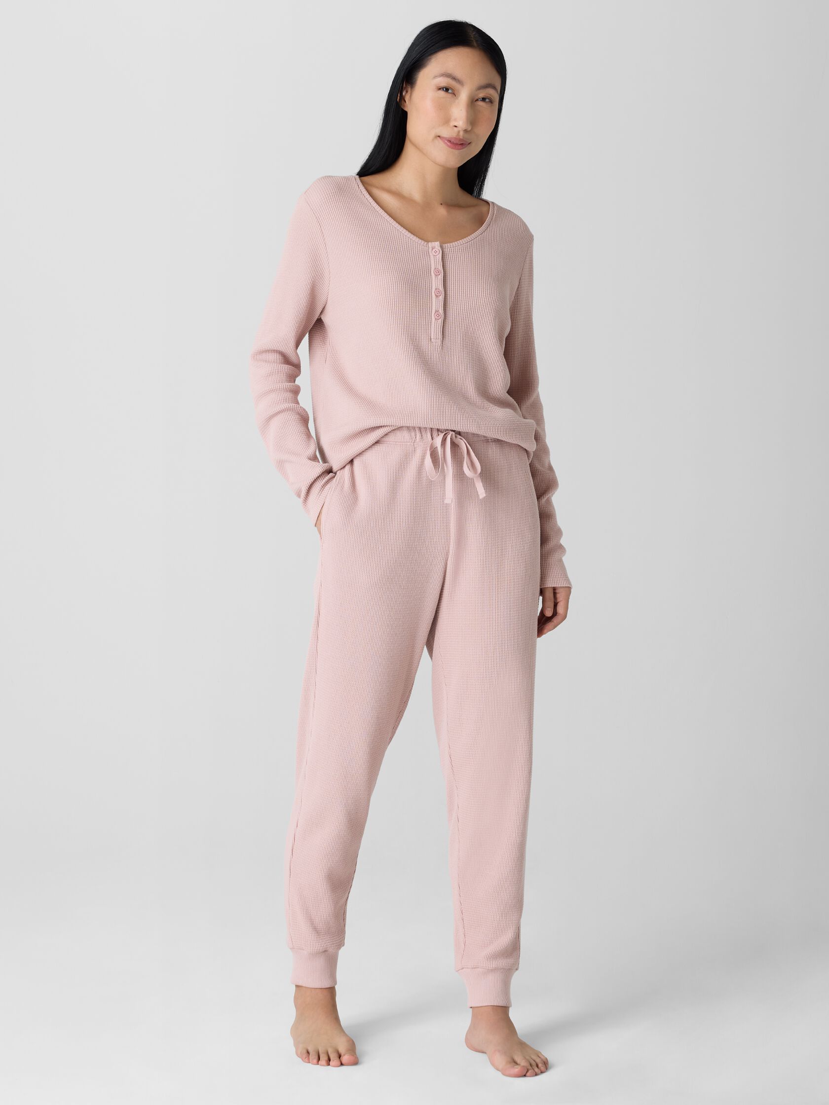 Cozy Organic Cotton Waffle Jogger Sleep Pant