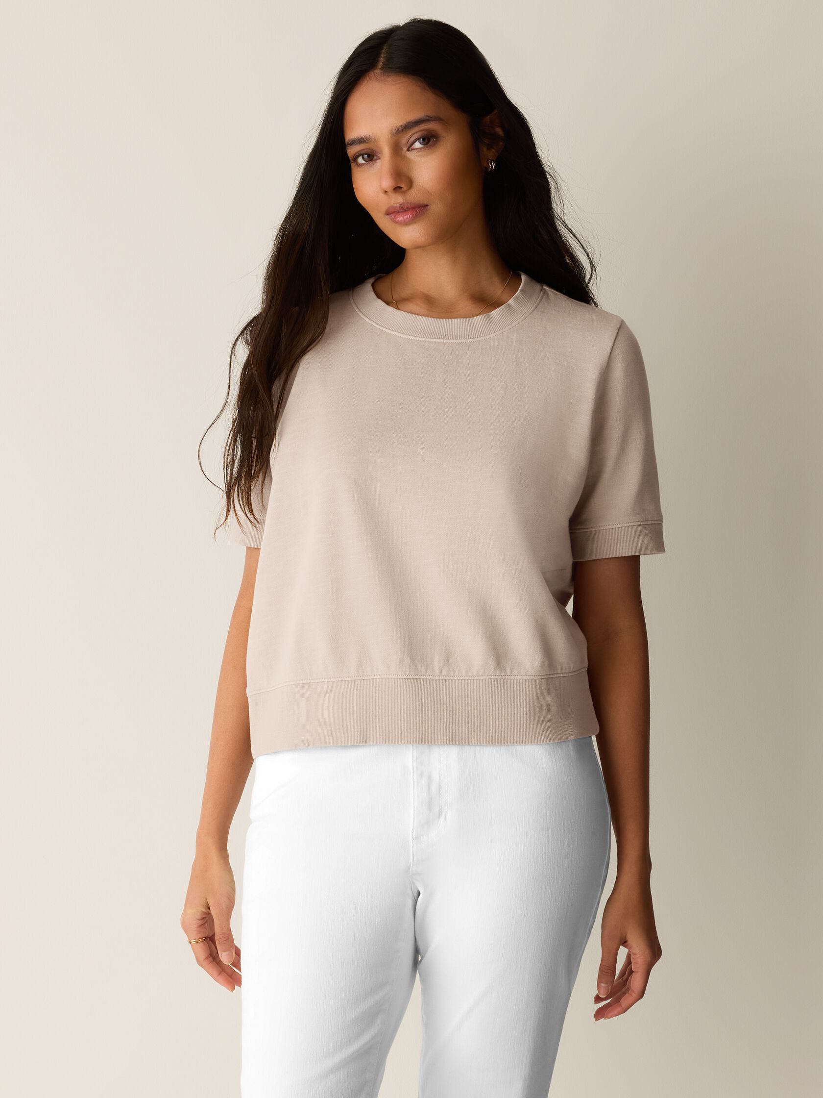 Garment-Dyed Organic Cotton Terry Wedge Tee