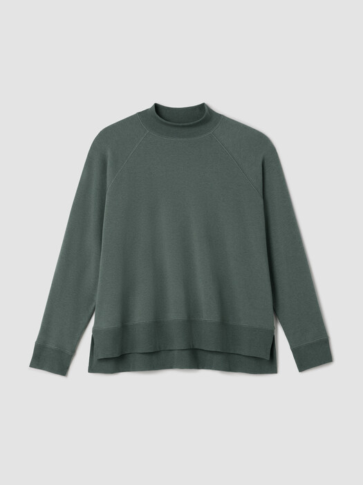 Cozy Brushed Terry Hug Mock Neck Top